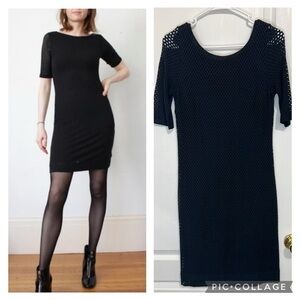 Banana Republic Black Perforated Lined dress size 2